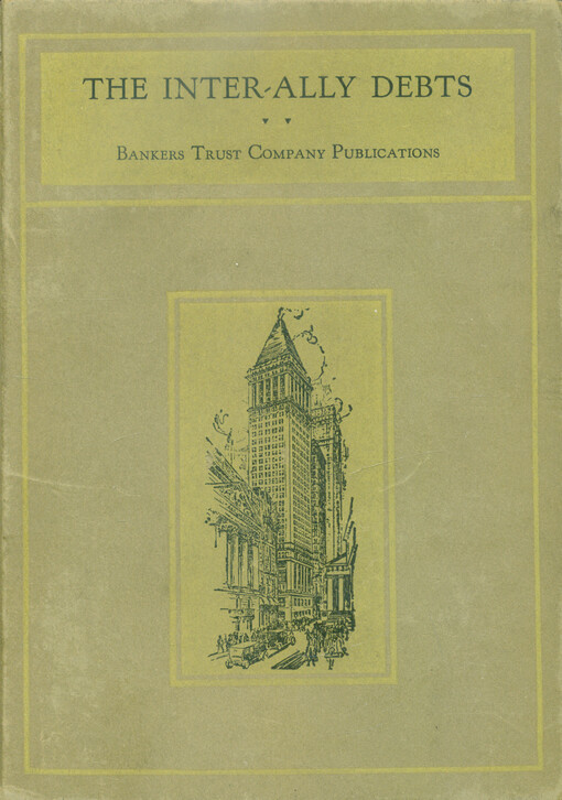 The inter-ally debts : an analysis of war and post-war public finance 1914-1923