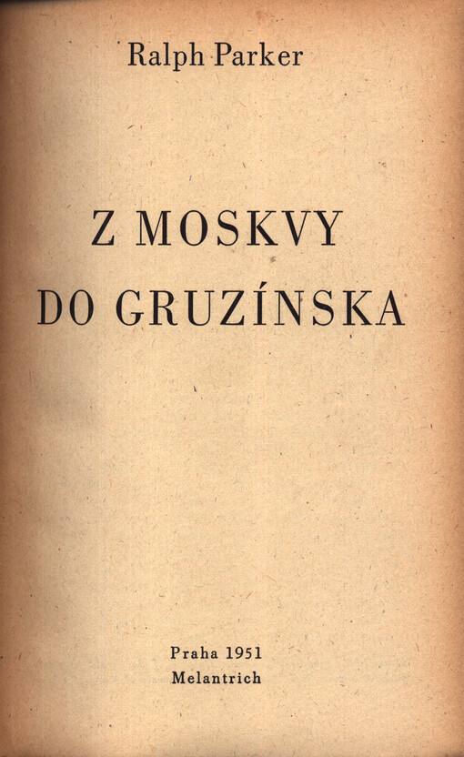 Z Moskvy do Gruzínska