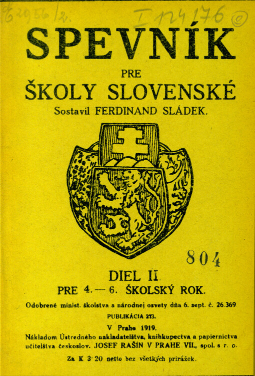 Spevník pre školy slovenské. Diel 2, Pre 4.-6. školský rok