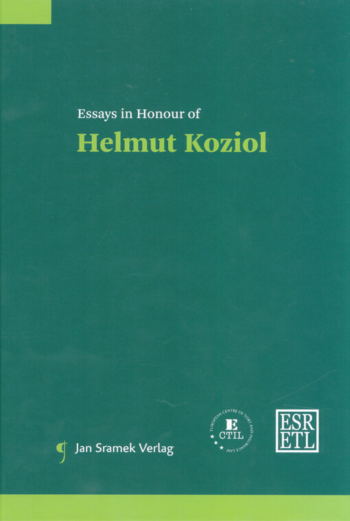 Essays in honour of Helmut Koziol