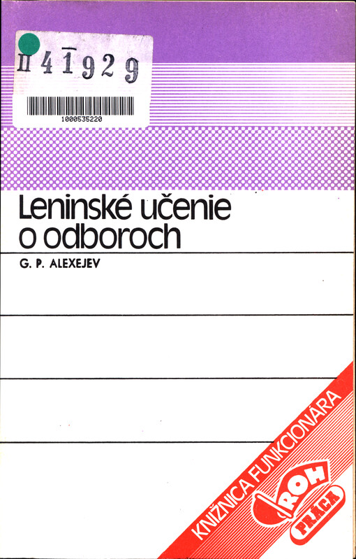 Leninské učenie o odboroch