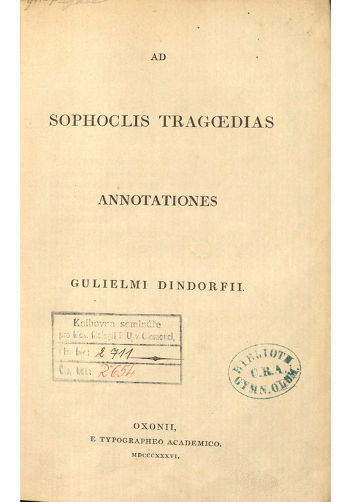 Ad Sophoclis Tragoedias