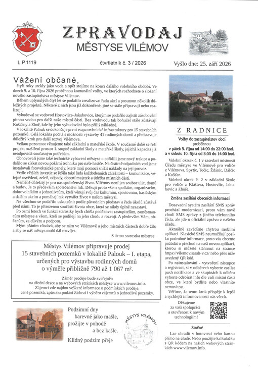 Zpravodaj : Vilémov