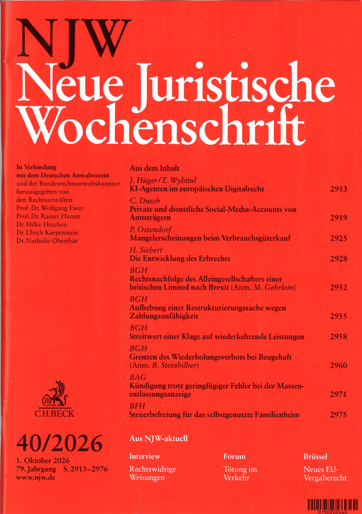 Neue juristische Wochenschrift