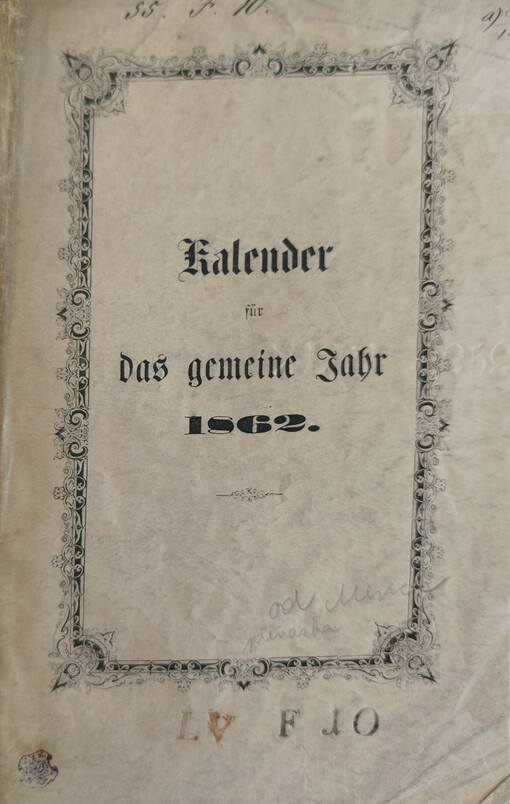 Kalender auf das gemeine Jahr