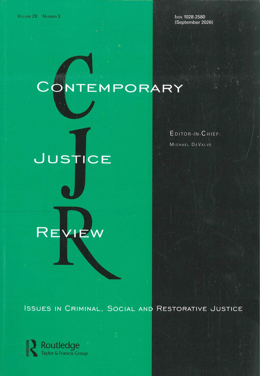 Contemporary justice review : issues in criminal, social and restorative justice.