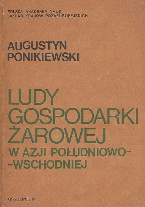 Ludy gospodarki zarowej :w azji południowowschodniej
