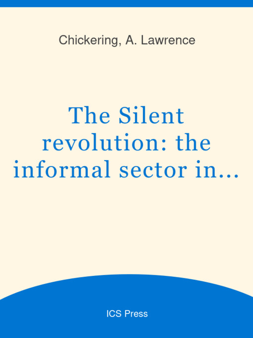 The silent revolution. Executive summary :the informal sector in five Asian and Near Eastern countries