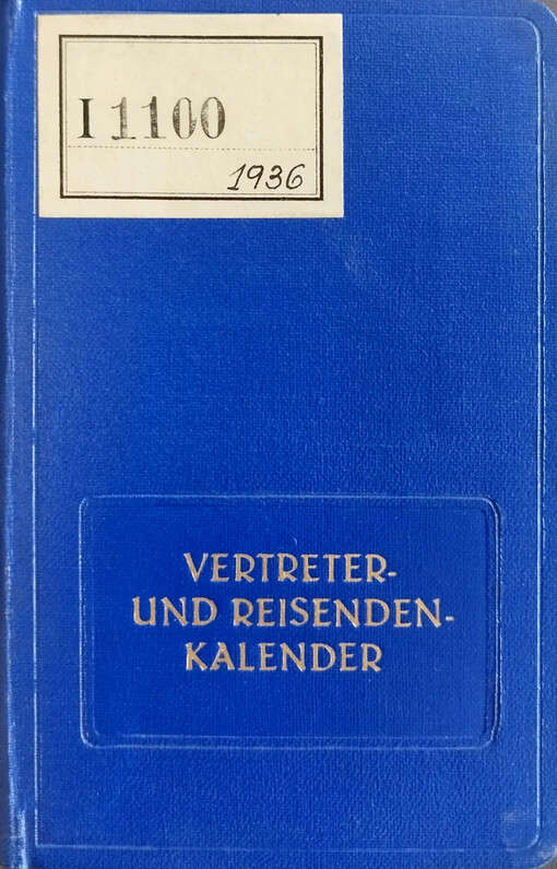 Taschenbuch des Bundes der Vertreter und Reisenden
