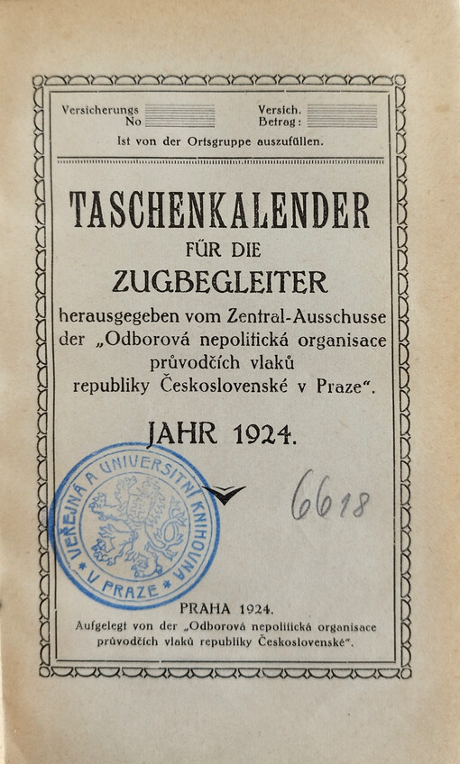 Taschenkalender für die Zugbegleiter