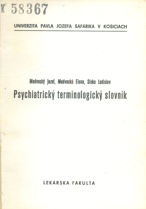 Psychiatrický terminologický slovník
