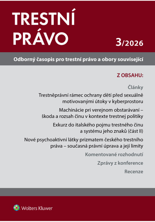 Trestní právo : odborný časopis pro trestní právo a obory související