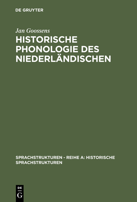 Historische Phonologie Niederländischen /