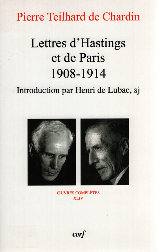 Lettres d'Hastings et de Paris 1908-1914