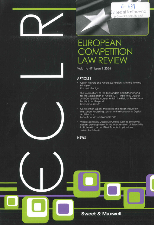 European competition law review : ECLR.