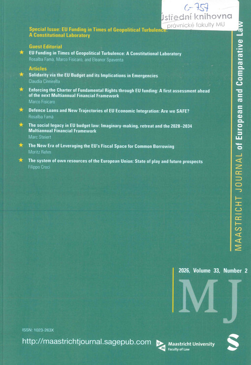 Maastricht Journal of European and Comparative Law