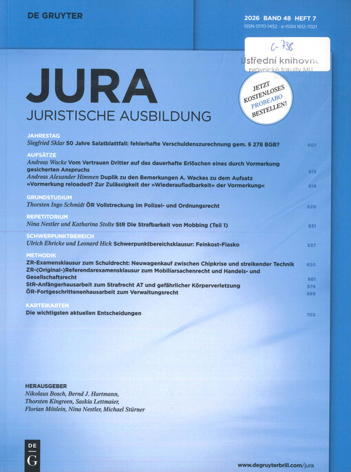 JURA : juristische Ausbildung