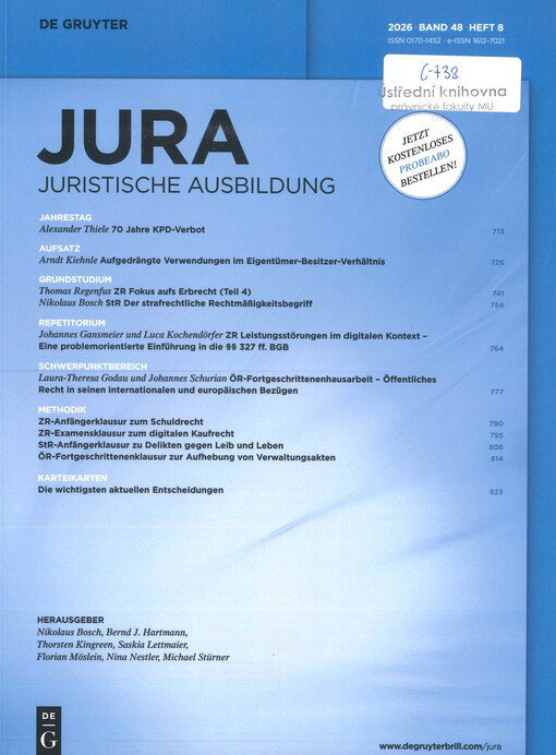 JURA : juristische Ausbildung