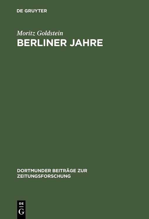 Berliner Jahre Erinnerungen 1880-1933