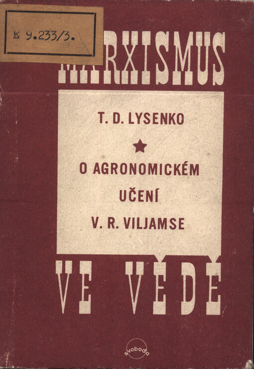O agronomickém učení V. R. Viljamse