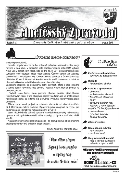 Mnetěšský zpravodaj