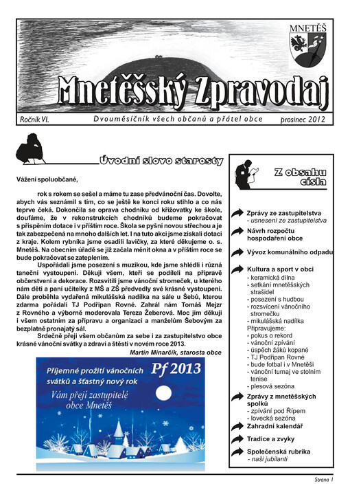 Mnetěšský zpravodaj