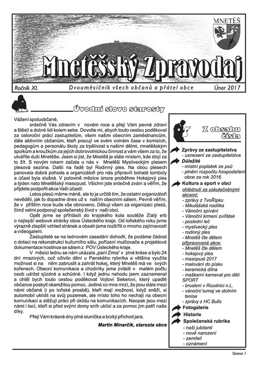 Mnetěšský zpravodaj