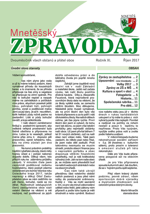 Mnetěšský zpravodaj