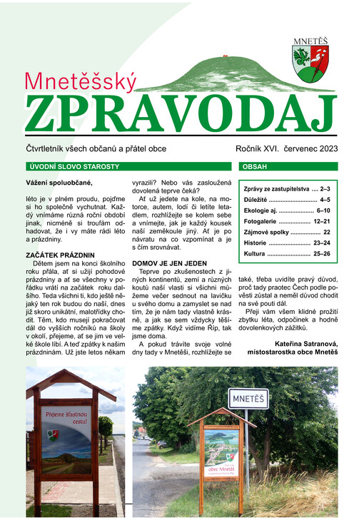 Mnetěšský zpravodaj