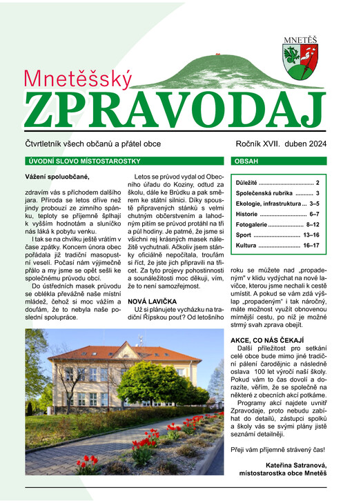 Mnetěšský zpravodaj