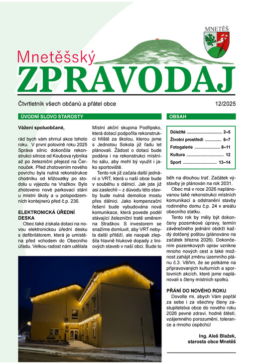 Mnetěšský zpravodaj