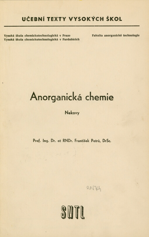 Anorganická chemie. Nekovy
