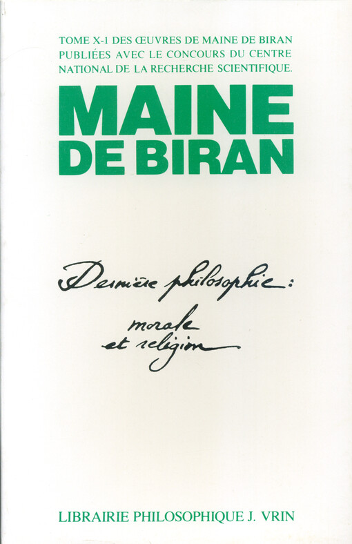 Dernière philosophie morale et religion