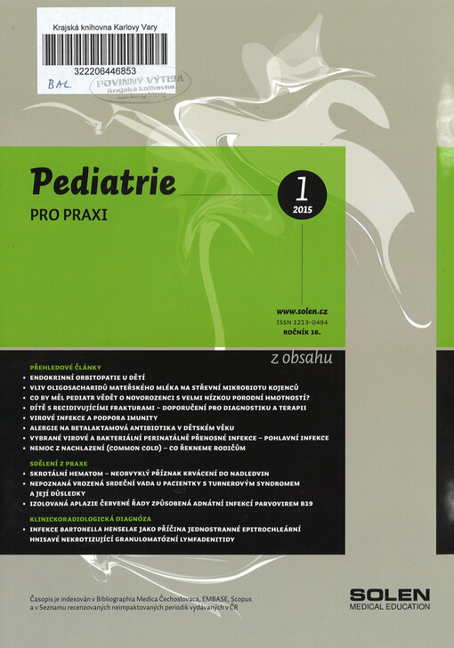 Pediatrie pro praxi