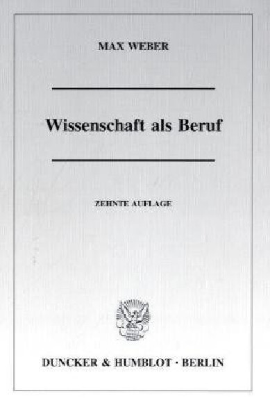 Wissenschaft als Beruf