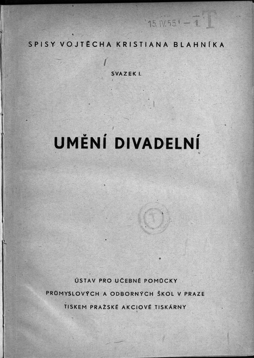 Umění divadelní