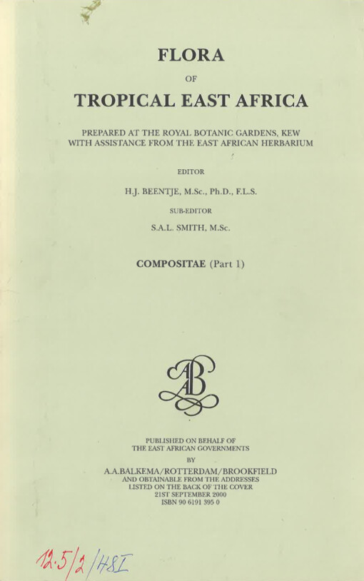 Flora of tropical East Africa. Compositae. (Part 1)