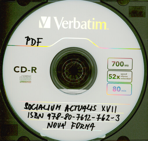 Socialium actualis XVII. : recenzovaný sborník vědeckých prací a vědeckých studií = reviewed collection of papers, studies and articles