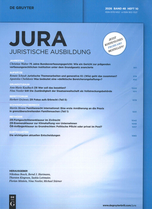 JURA : juristische Ausbildung