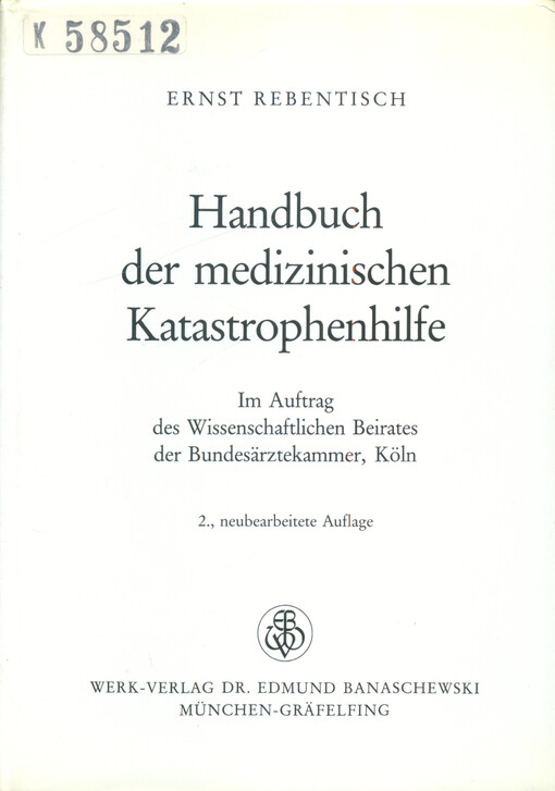 Handbuch der medizinischen Katastrophenhilfe