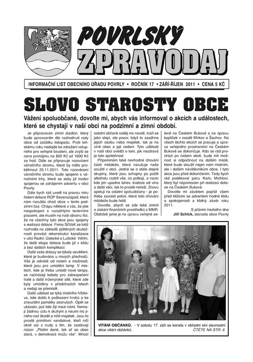 Povrlský zpravodaj : informační list obecního úřadu Povrly