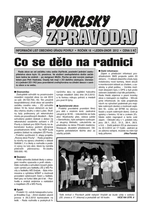 Povrlský zpravodaj : informační list obecního úřadu Povrly