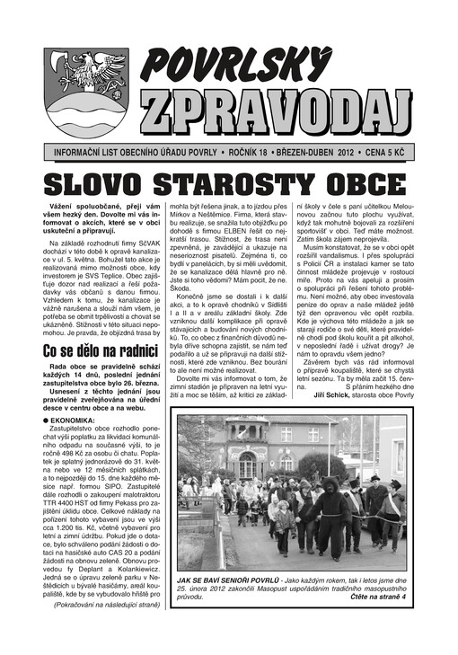Povrlský zpravodaj : informační list obecního úřadu Povrly