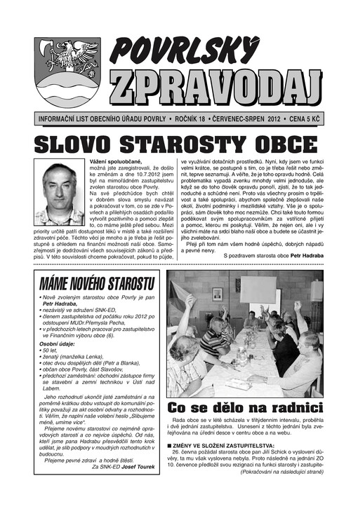 Povrlský zpravodaj : informační list obecního úřadu Povrly