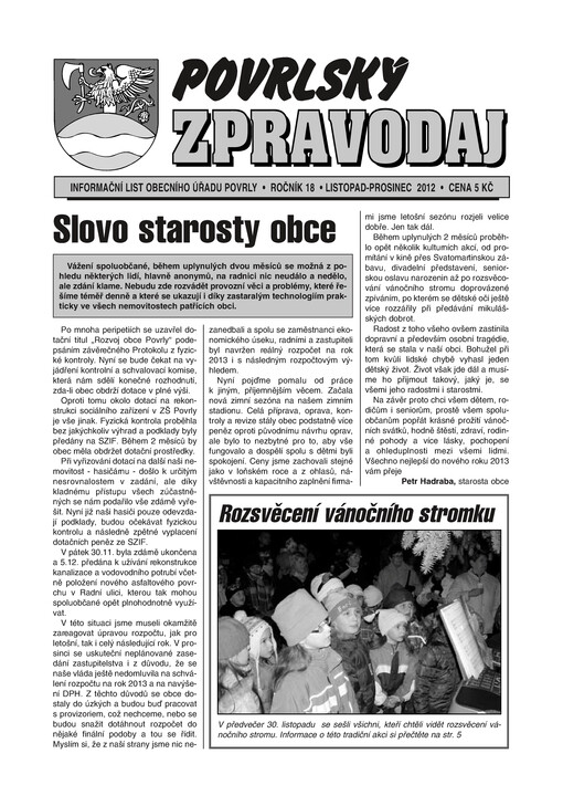 Povrlský zpravodaj : informační list obecního úřadu Povrly