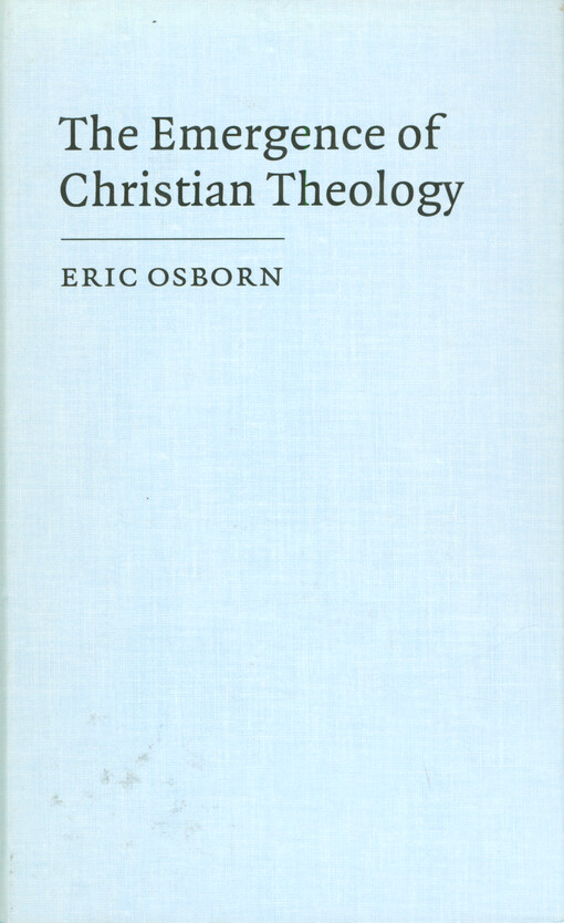 The emergence of Christian theology
