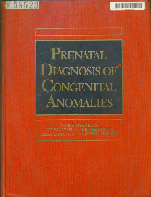 Prenatal diagnosis of congenital anomalies