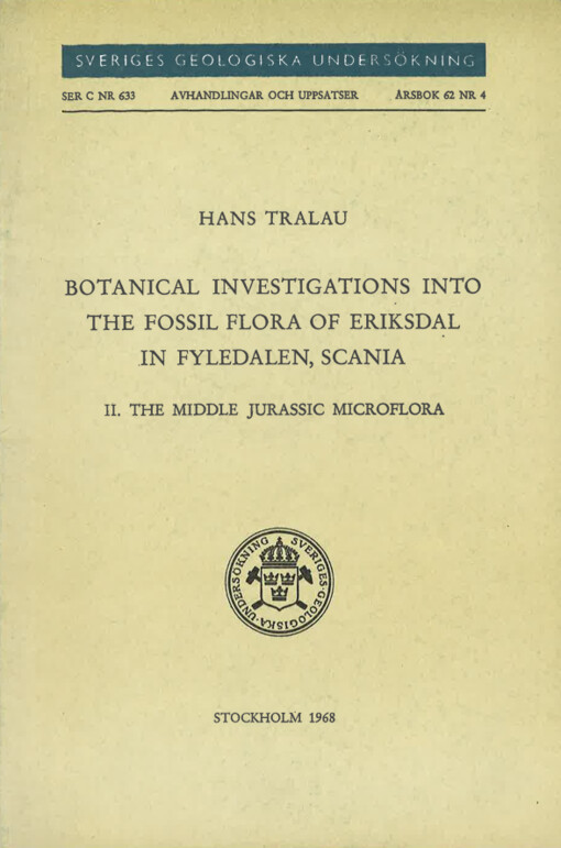 Botanical investigations into the fossil flora of Eriksdal in Fyledalen, Scania. II., The Middle Jurassic microflora