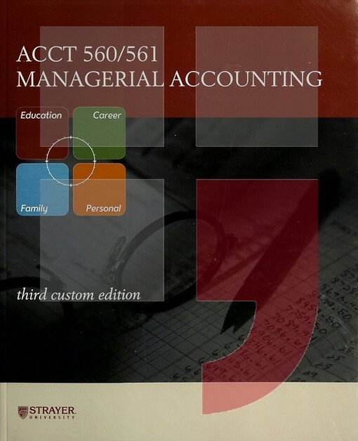 ACCT 560/561: Managerial accounting