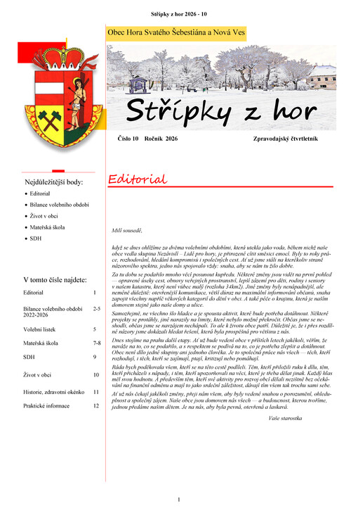 Střípky z hor : zpravodajský čtvrtletník